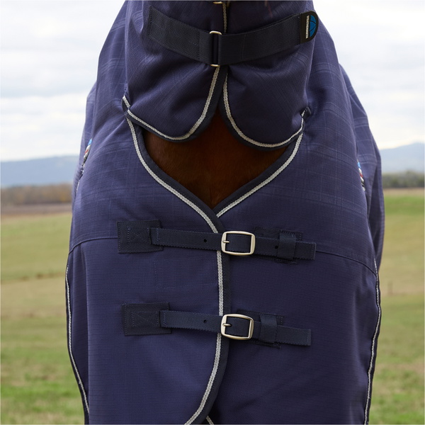 2025 Weatherbeeta Comfitec Préliminaire Turnout Combo 220G 1029030 - Navy Embossed Plaid